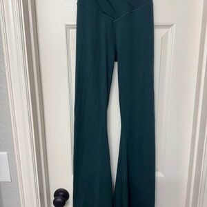 Aerie Green Flare Leggings